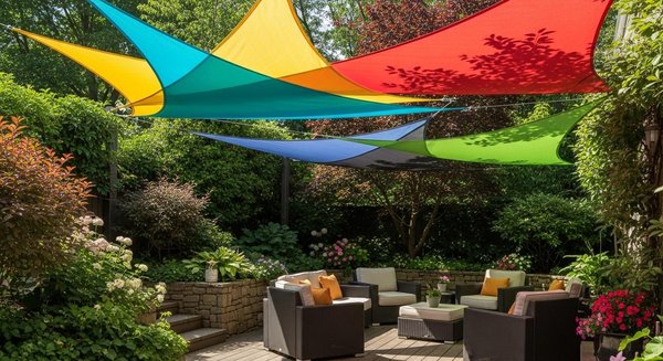 Discover vibrant shade sails to enhance your outdoor retreat !